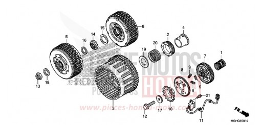 EMBRAYAGE (VFR1200XD/XDA/XDL/XDS) VFR1200XDG de 2016